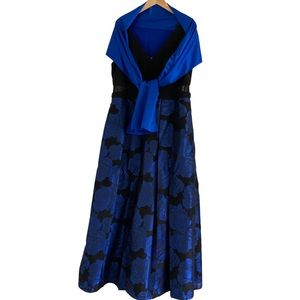 XSCAPE Royal Blue Sleeveless  Evening Dress Ball Gown 16W